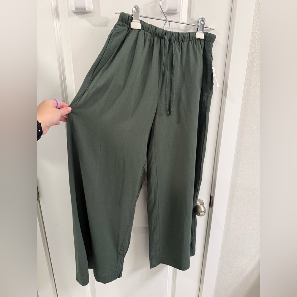 NWT Dip green XS linen blend pants